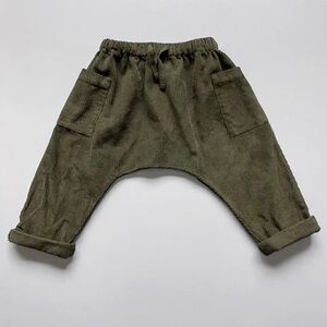 The Simple Folk Corduroy Harem Trouser in olive green 6/7